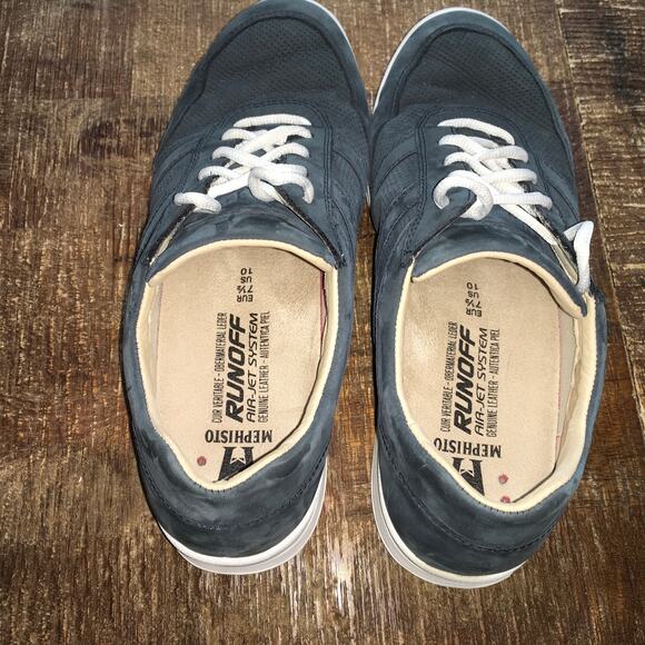 Mephisto Rebeca Perf Sneaker Womens 10 Denim Blue Nubuck Leather Comfort Gorp - Picture 5 of 9